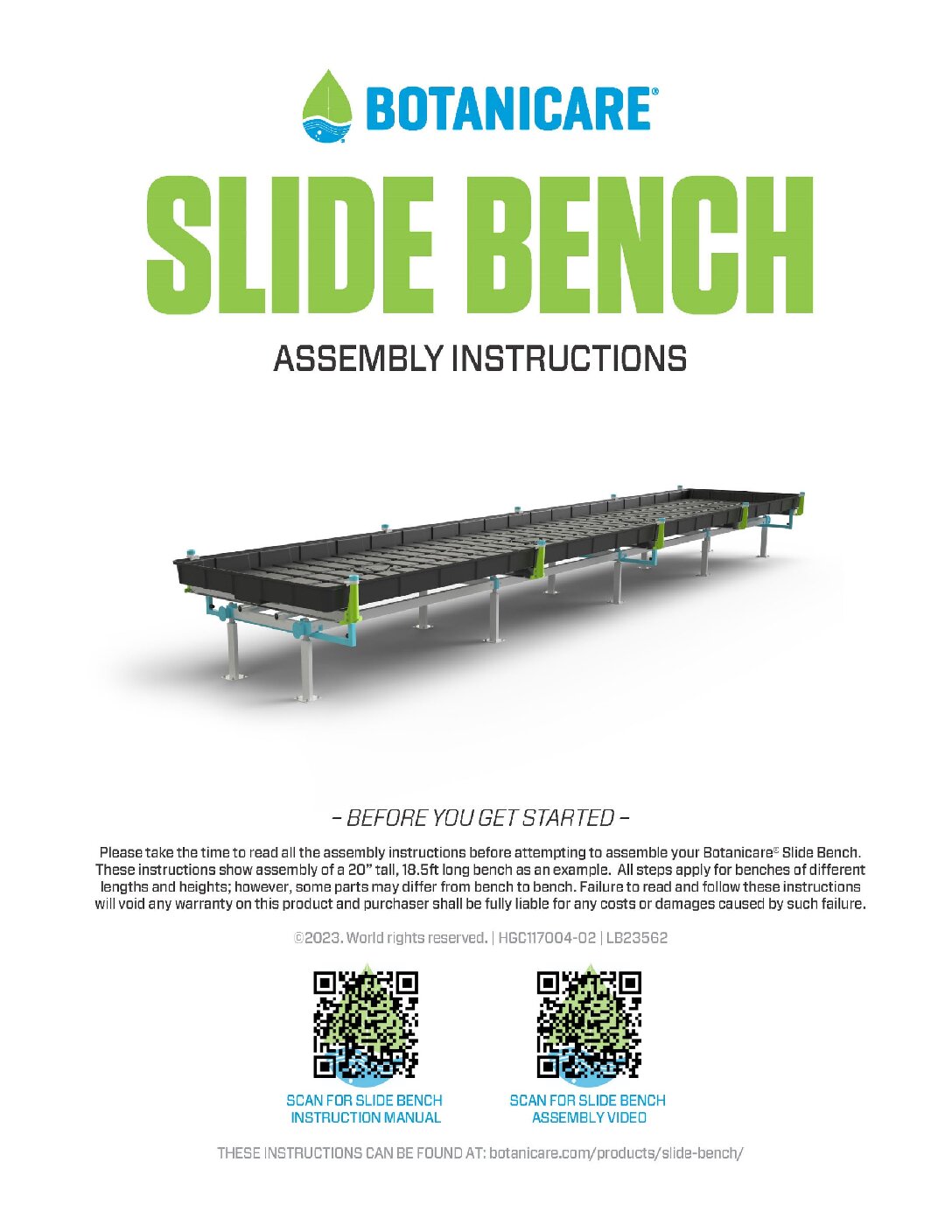 Slide Bench Assembly Instructions