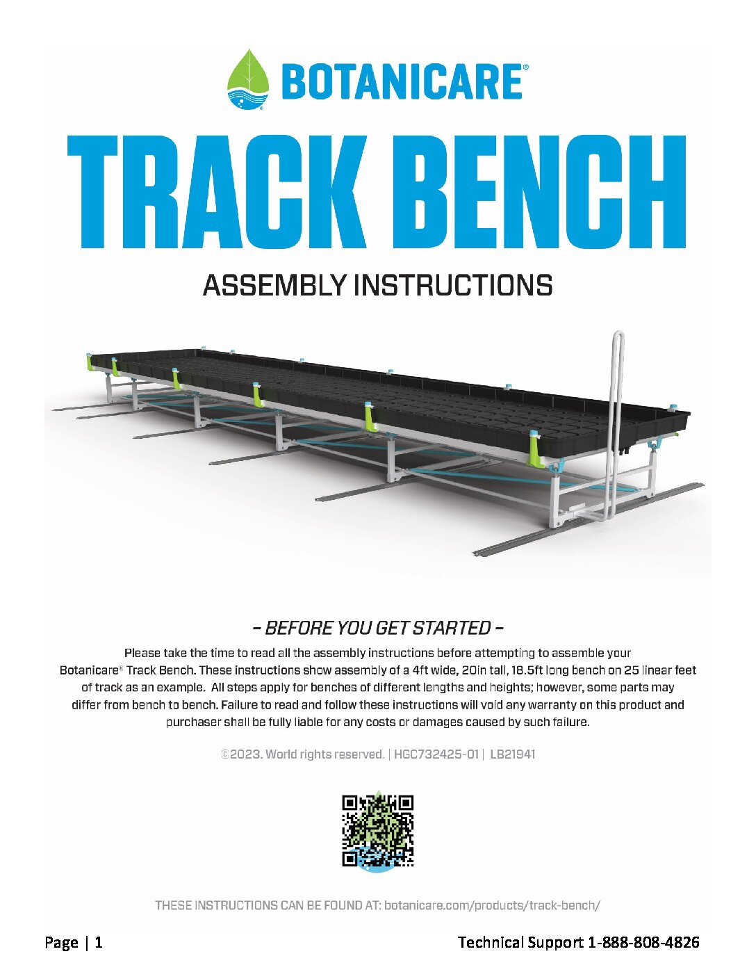 Track Bench Instruction Manual