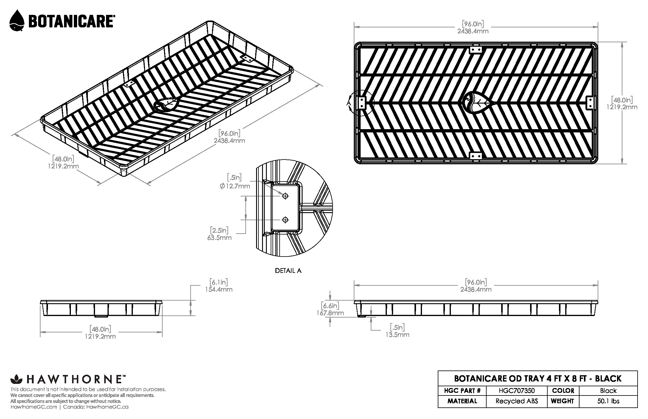 4ftX8ft OD Tray Spec Sheet